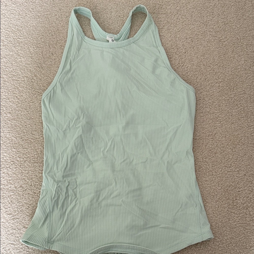 Lululemon Base Pace Ribbed Tank Top size 4 color: light mint green